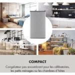 Congélateur armoire KLARSTEIN Garfield Eco L 64L – Gris – Image 3