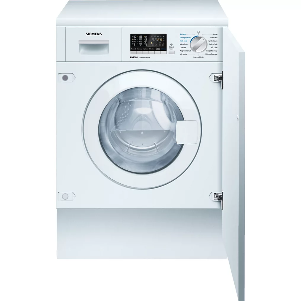4242003722527_h_f_l_0 Lave-linge séchant Siemens WK14D543FR Blanc
