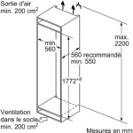 Réfrigérateur combiné encastrable BOSCH KIV87MSEO Serenity Eco Airflow – Image 11