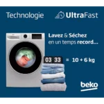Lave linge séchant hublot BEKO B5DFT51044DOS – Image 6