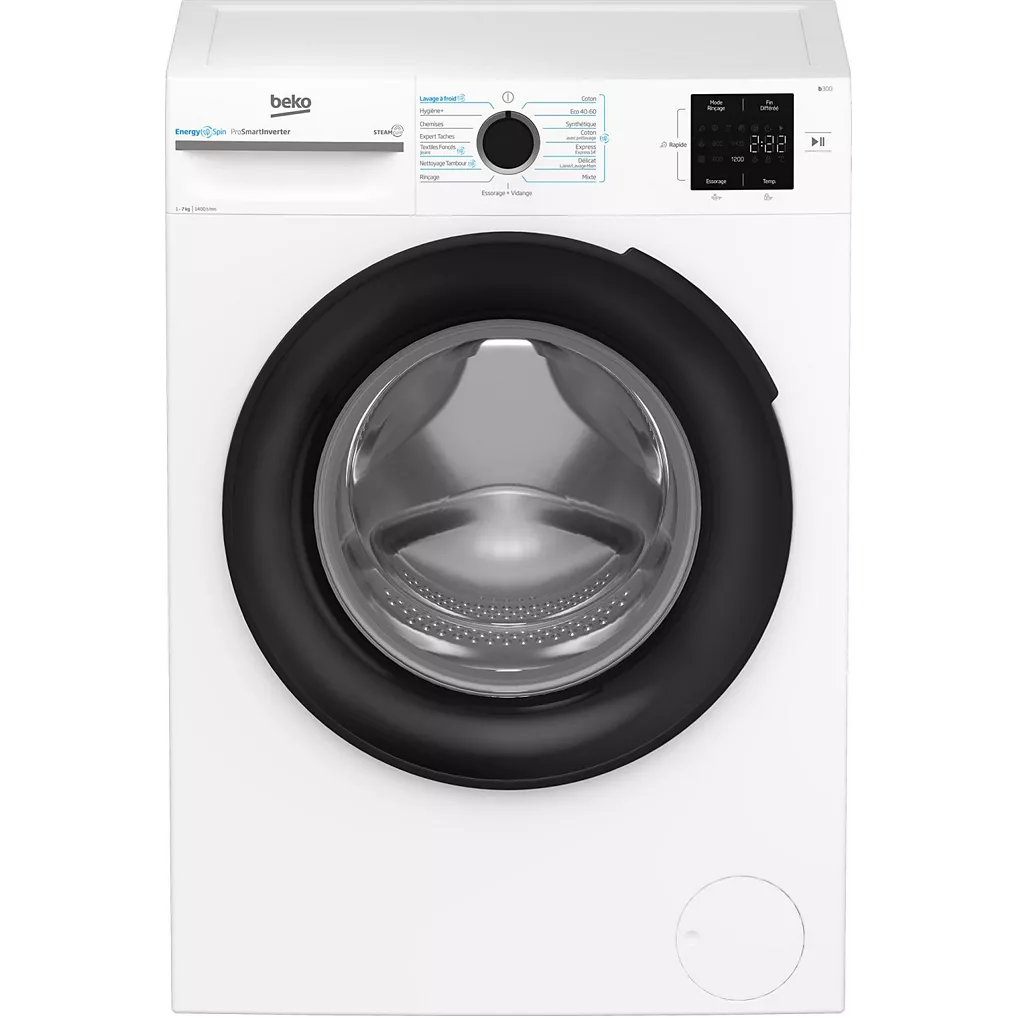 Lave linge hublot BEKO BM3WFU390411 Energy Spin