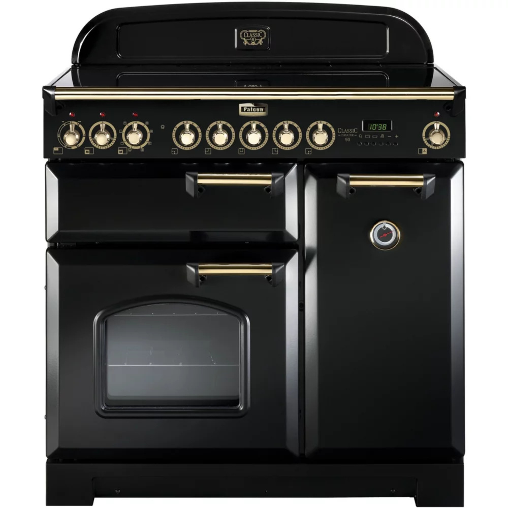 D-7966 Piano de cuisson induction FALCON DELUX90 INDUC NOIR/LAITON