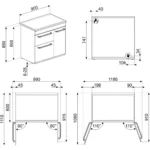Piano de cuisson gaz SMEG CX93GMBL – Image 2