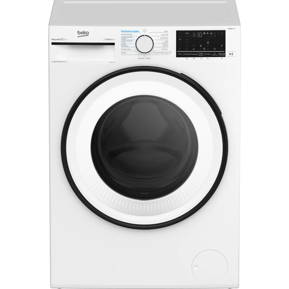 Lave-linge-sechant-hublot-BEKO-B3D58545W Lave linge séchant hublot BEKO B3D58545W