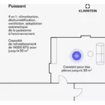 Climatiseur KLARSTEIN AireLux 14k BTU 30m² Smart 390m³/h Gris – Image 3